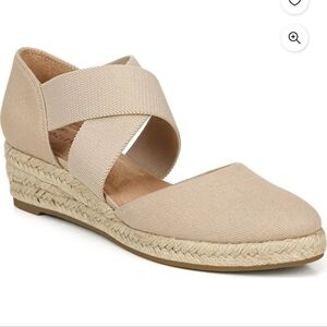Lifestride Keaton Espadrille Wedge Sandal in Taupe Size 6.5